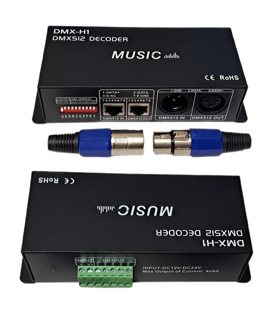 DMX512 Decoder Music دکودر 4 کانال موزیکال(RGBW)